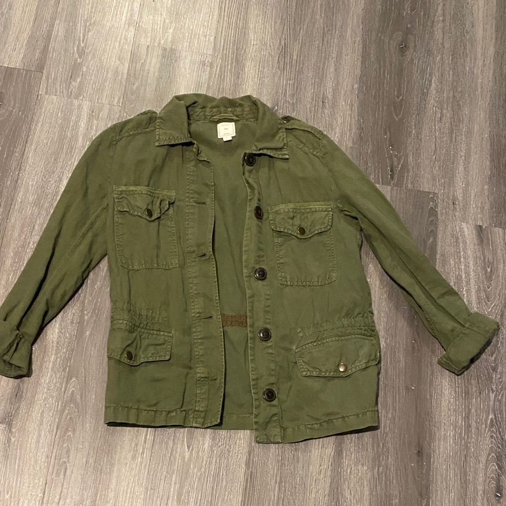 GAP Khaki Green Button-Up Jacket